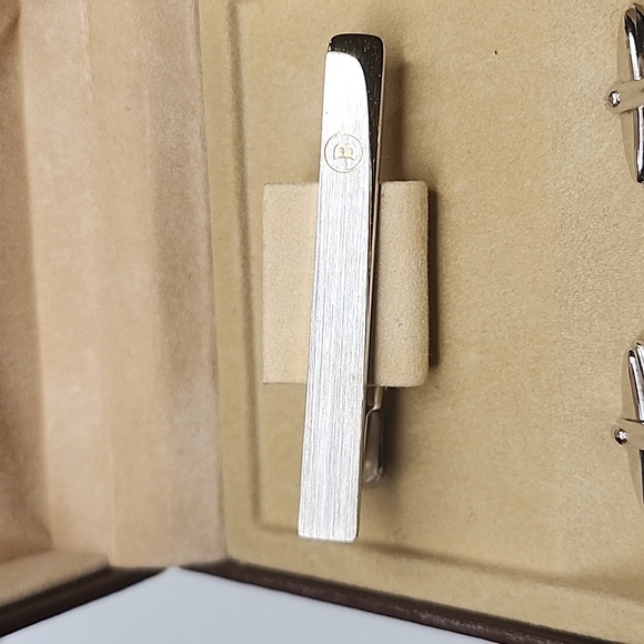 BALLY CUFFLINKS Set GOLD/SILVER TONE made in Germany - Picture 3 of 7